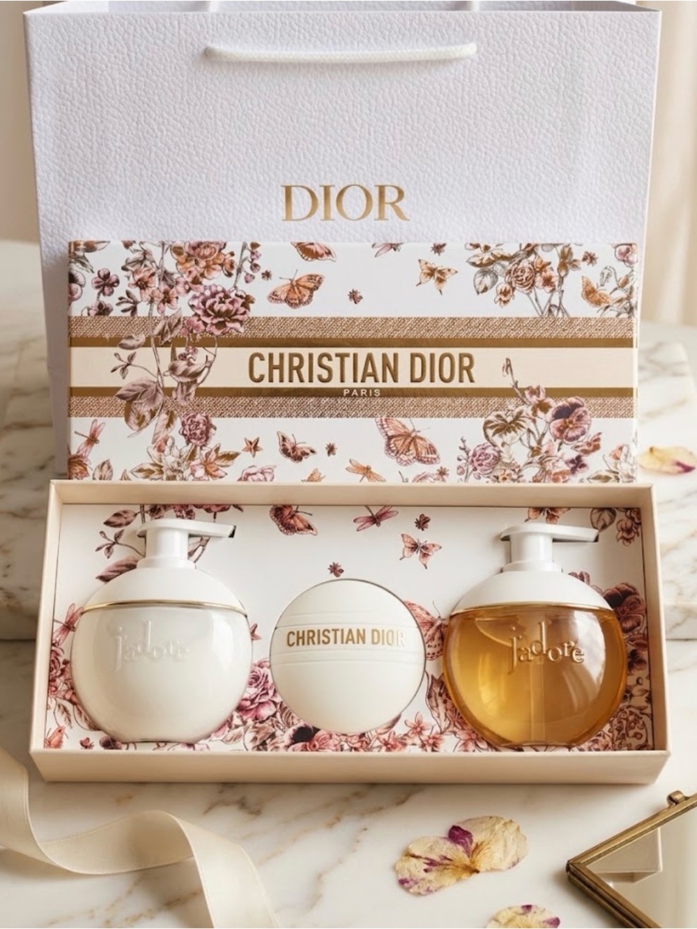 Dior J'adore Bath & Body Gift Set New With White Gift Bag AMAZING